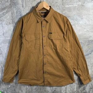 Lee Men's Stretch Canvas Long Sleeve Utility Shirt Size XL Color:Tobacco